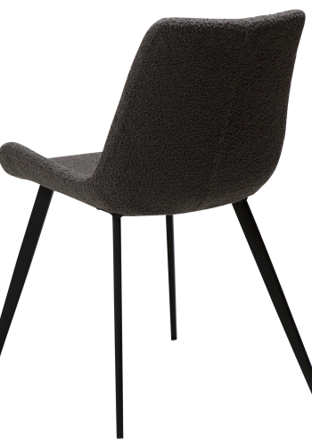 DAN-FORM Hype spisebordsstol - gr RPES bouclé stof og sort stl