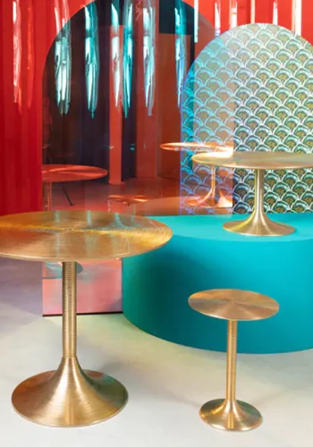 BOLD MONKEY Hypnotising Round sidebord, rund - guld aluminium (37)