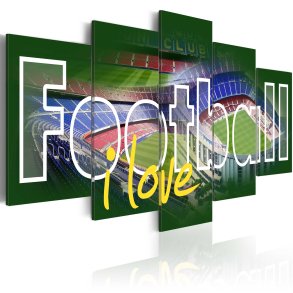 ARTGEIST billede trykt p lrred - I Love Football, 5-delt - Flere strrelser