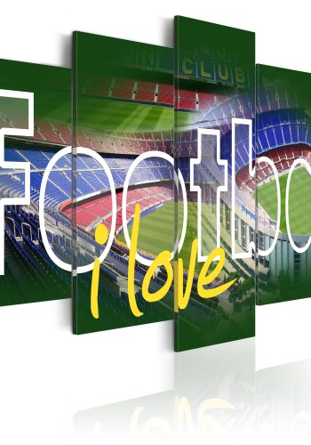 ARTGEIST billede trykt p lrred - I Love Football, 5-delt - Flere strrelser