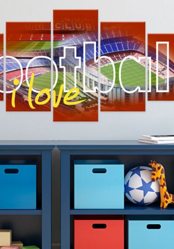 ARTGEIST billede trykt p lrred - The Game I Love, 5-delt - Flere strrelser