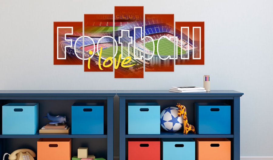 ARTGEIST billede trykt p lrred - The Game I Love, 5-delt - Flere strrelser