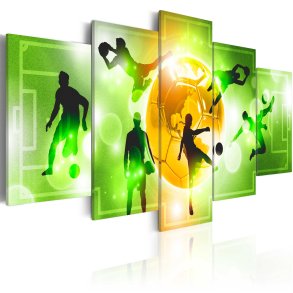 ARTGEIST billede trykt p lrred - I Love Soccer, 5-delt - Flere strrelser