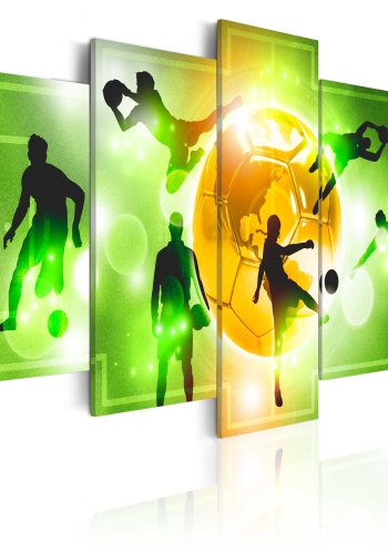 ARTGEIST billede trykt p lrred - I Love Soccer, 5-delt - Flere strrelser