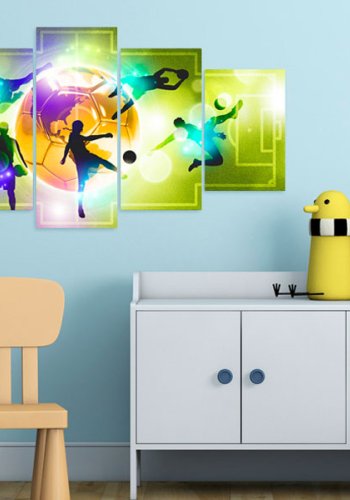 ARTGEIST billede trykt p lrred - Energy of The Game, 5-delt - Flere strrelser