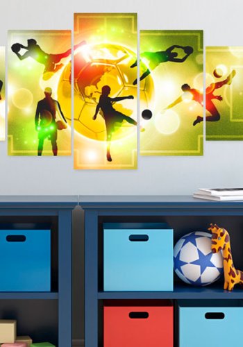 ARTGEIST billede trykt p lrred - Sports Energy, 5-delt - Flere strrelser