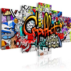 ARTGEIST billede trykt p lrred - Colourful Style, 5-delt - Flere strrelser