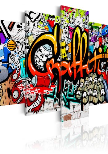 ARTGEIST billede trykt p lrred - Colourful Style, 5-delt - Flere strrelser