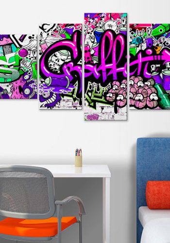 ARTGEIST billede trykt p lrred - Street Style, 5-delt - Flere strrelser