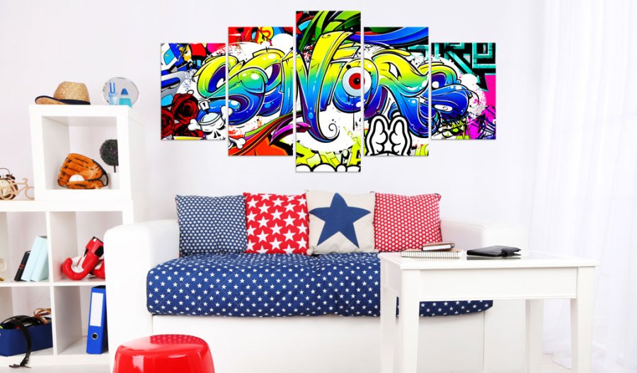 ARTGEIST billede trykt p lrred - Youth World, 5-delt - Flere strrelser