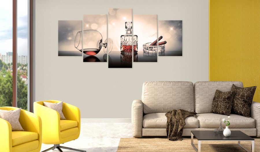 ARTGEIST billede trykt p lrred - Symbols of Prosperity, 5-delt - Flere strrelser