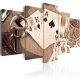 ARTGEIST billede trykt p lrred - Poker night - sepia, 5-delt - Flere strrelser