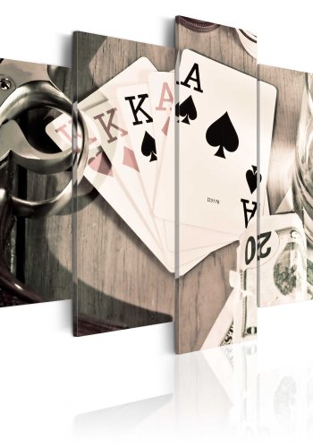 ARTGEIST billede trykt p lrred - Poker night, 5-delt - Flere strrelser 