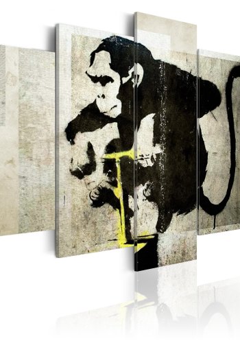 ARTGEIST billede trykt p lrred - Monkey TNT Detonator, 5-delt - Flere strrelser 