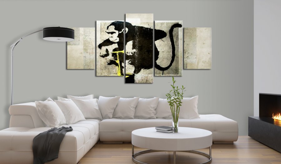 ARTGEIST billede trykt p lrred - Monkey TNT Detonator, 5-delt - Flere strrelser 