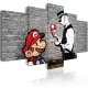 ARTGEIST billede trykt p lrred - Super Mario Mushroom Cop, 5-delt - Flere strrelser