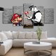 ARTGEIST billede trykt p lrred - Super Mario Mushroom Cop, 5-delt - Flere strrelser