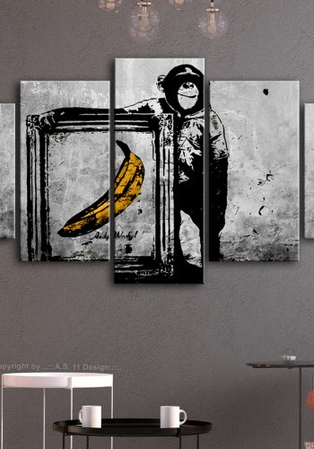 ARTGEIST billede trykt p lrred - Proud Monkey, 5-delt - Flere strrelser