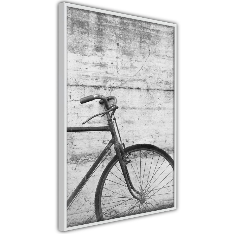 ARTGEIST Plakat med ramme - Bicycle Leaning Against the Wall