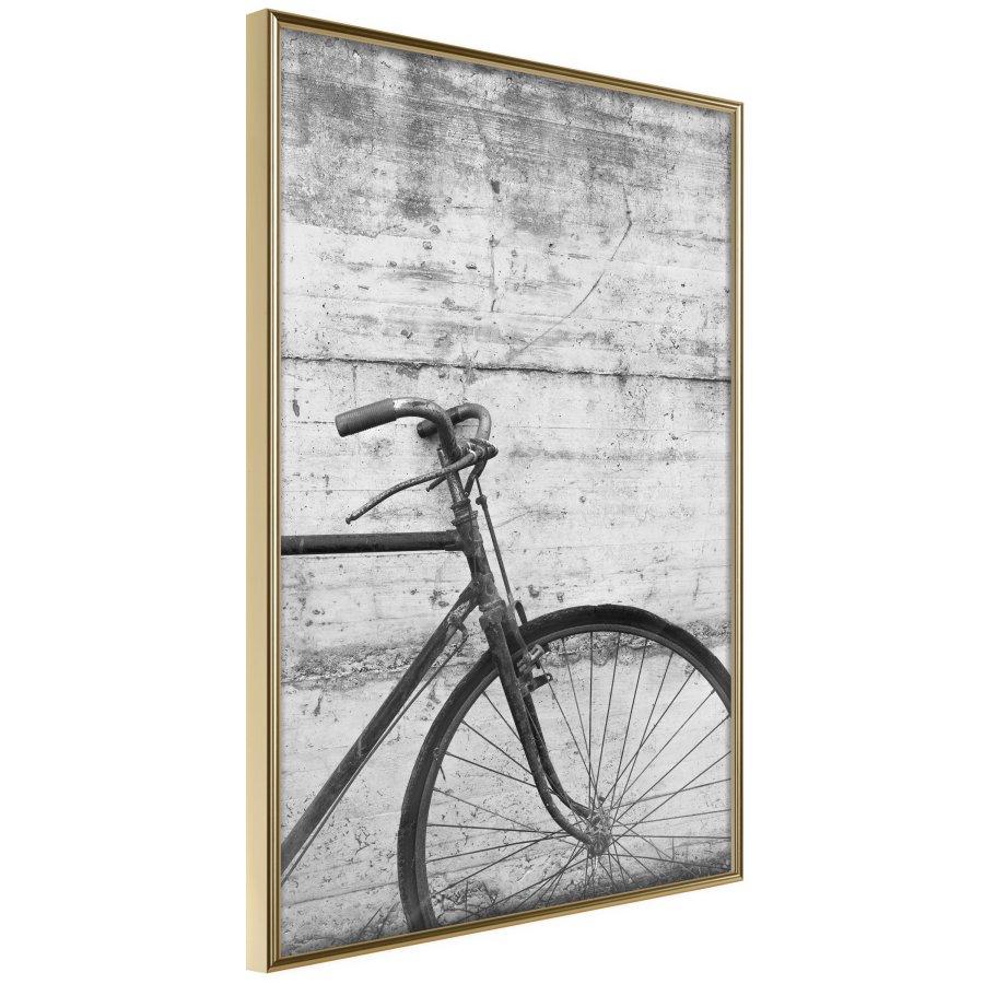 ARTGEIST Plakat med ramme - Bicycle Leaning Against the Wall