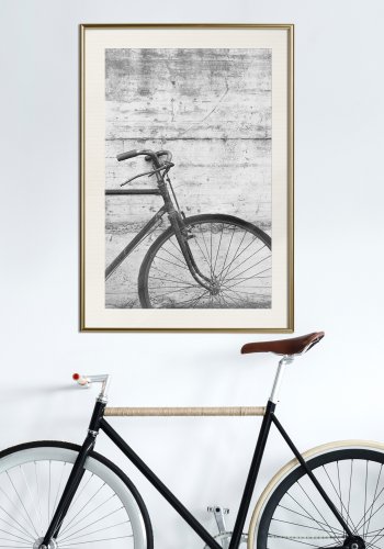 ARTGEIST Plakat med ramme - Bicycle Leaning Against the Wall
