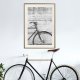 ARTGEIST Plakat med ramme - Bicycle Leaning Against the Wall