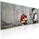 ARTGEIST billede trykt p lrred - Mario Bros on Concrete, 5-delt - Flere strrelser