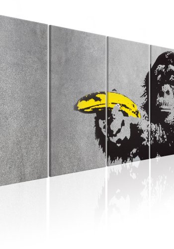 ARTGEIST billede trykt p lrred - Monkey and Banana, 5-delt - Flere strrelser