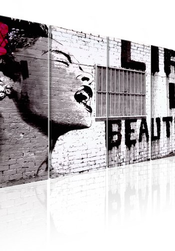 ARTGEIST billede trykt p lrred - Banksy: Life is Beautiful, 5-delt - Flere strrelser