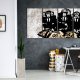 ARTGEIST billede trykt p lrred - Banksy: Three Monkeys, 5-delt - Flere strrelser
