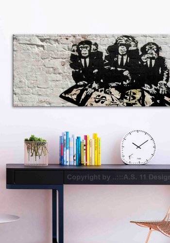 ARTGEIST billede trykt p lrred - Rich Monkeys - Flere strrelser