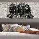 ARTGEIST billede trykt p lrred - Rich Monkeys, 5-delt narrow - Flere strrelser