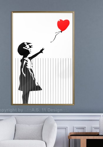 ARTGEIST Plakat med ramme - Banksy: Love is in the Bin