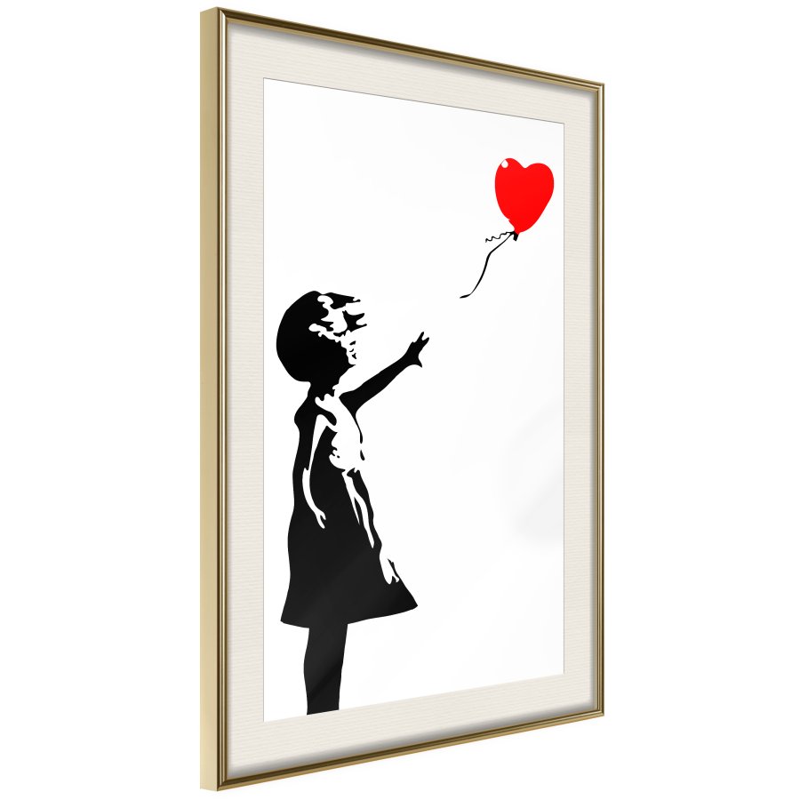 ARTGEIST Plakat med ramme - Banksy: Girl with Balloon I