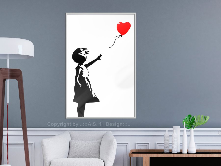 ARTGEIST Plakat med ramme - Banksy: Girl with Balloon I