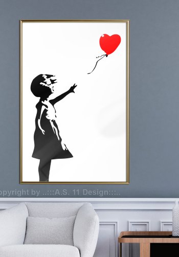 ARTGEIST Plakat med ramme - Banksy: Girl with Balloon I
