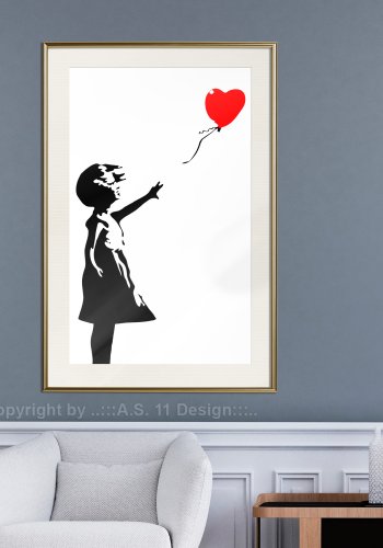ARTGEIST Plakat med ramme - Banksy: Girl with Balloon I