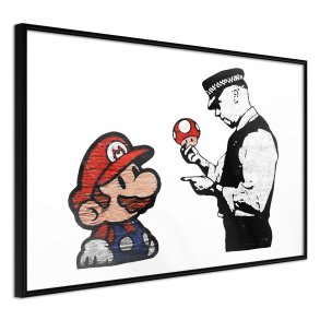 ARTGEIST Plakat med ramme - Banksy: Mario and Copper