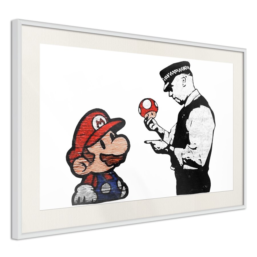 ARTGEIST Plakat med ramme - Banksy: Mario and Copper