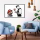 ARTGEIST Plakat med ramme - Banksy: Mario and Copper