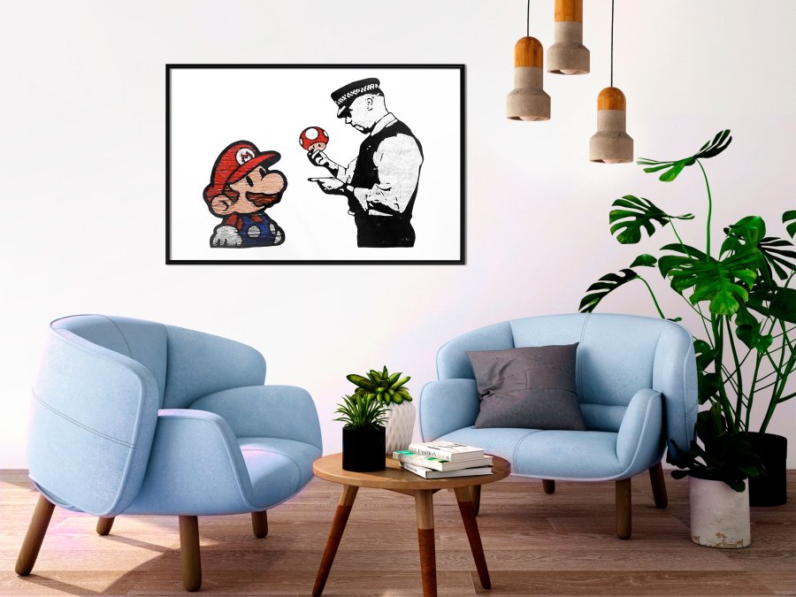 ARTGEIST Plakat med ramme - Banksy: Mario and Copper