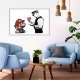 ARTGEIST Plakat med ramme - Banksy: Mario and Copper