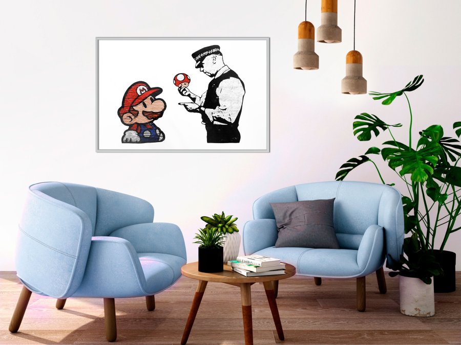ARTGEIST Plakat med ramme - Banksy: Mario and Copper