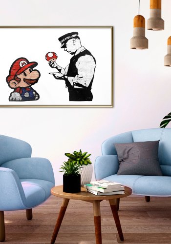 ARTGEIST Plakat med ramme - Banksy: Mario and Copper