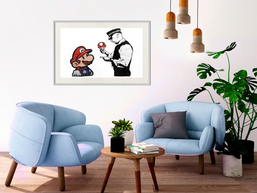 ARTGEIST Plakat med ramme - Banksy: Mario and Copper