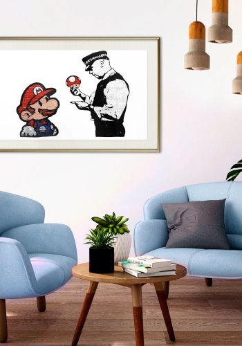 ARTGEIST Plakat med ramme - Banksy: Mario and Copper