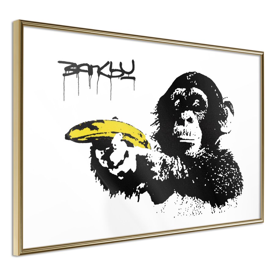 ARTGEIST Plakat med ramme - Banksy: Banana Gun II