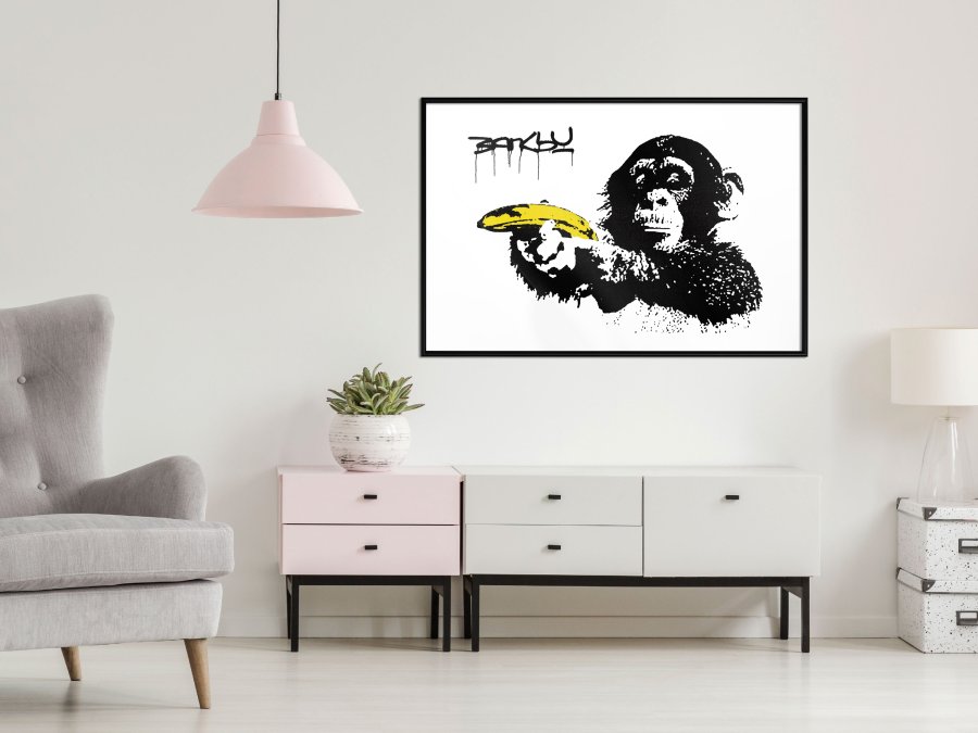 ARTGEIST Plakat med ramme - Banksy: Banana Gun II
