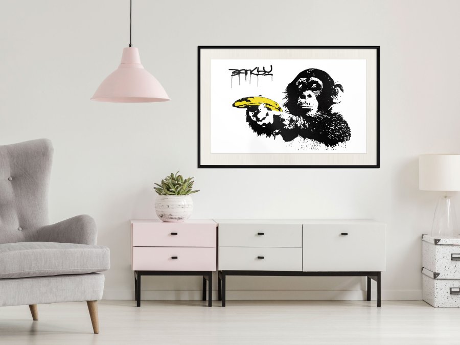 ARTGEIST Plakat med ramme - Banksy: Banana Gun II