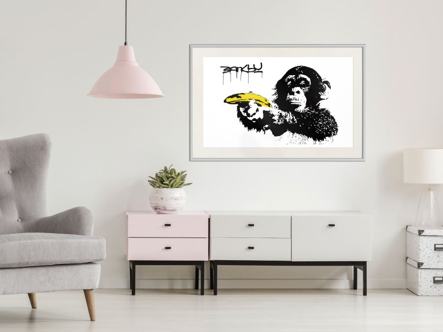 ARTGEIST Plakat med ramme - Banksy: Banana Gun II